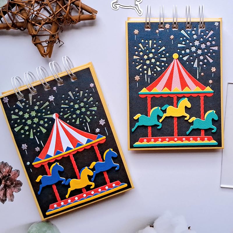 ZFPARTY Merry-Go-Round Metal Cutting Dies Stencils for DIY Scrapbooking Decorative Embossing DIY Paper Cards