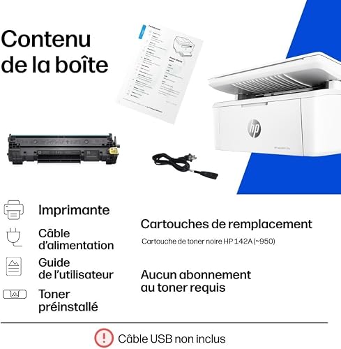 HP LaserJet MFP M140w Wireless Black & White Multi-function Printer | 1 Year Limited Warranty Auto-On/Off technology | Smallest multifunction laser in its class - 10