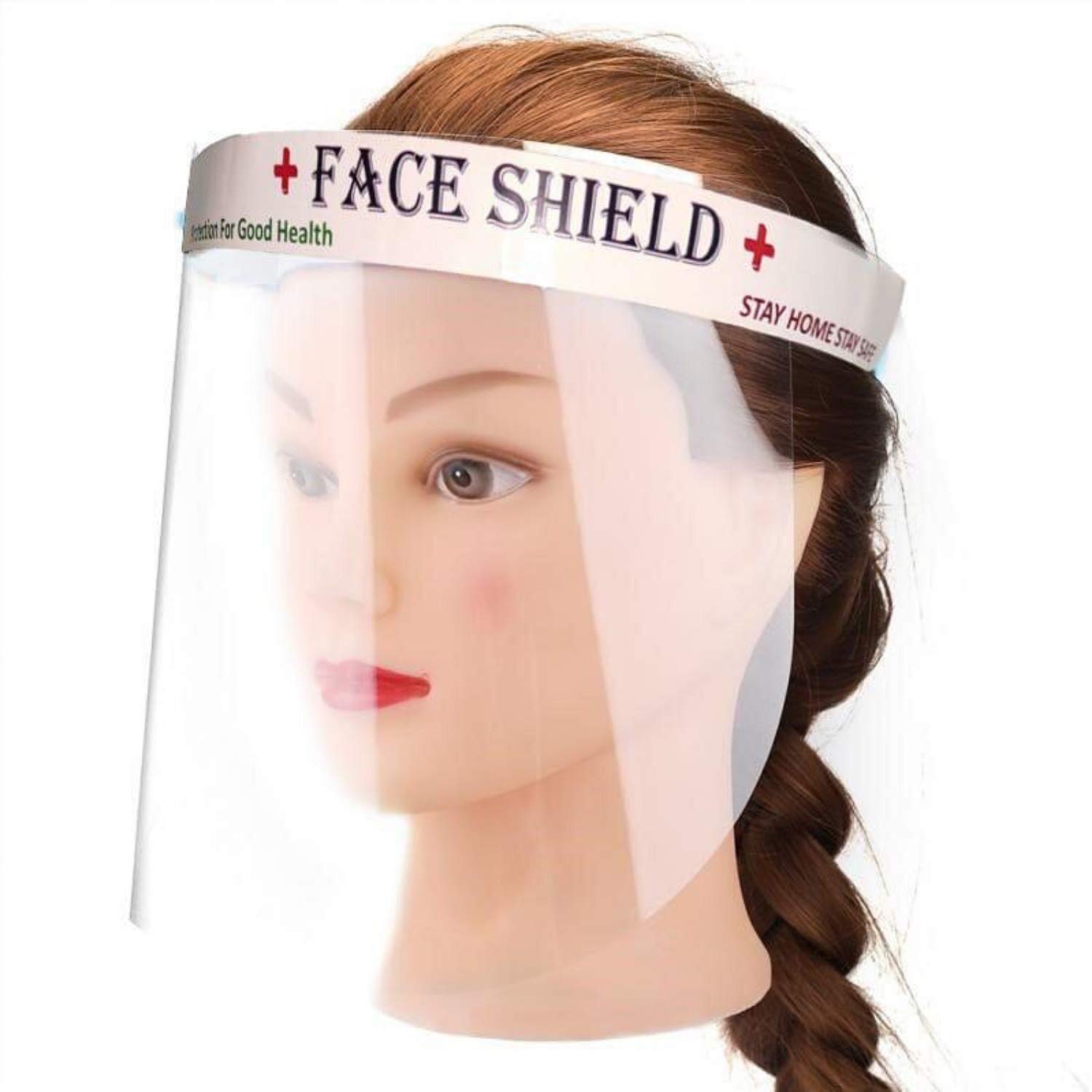 DREAMWEAVERS Reusable Protective Safety Face Shield, Visor with 2 sided Peel Off Layer - Pack of 10