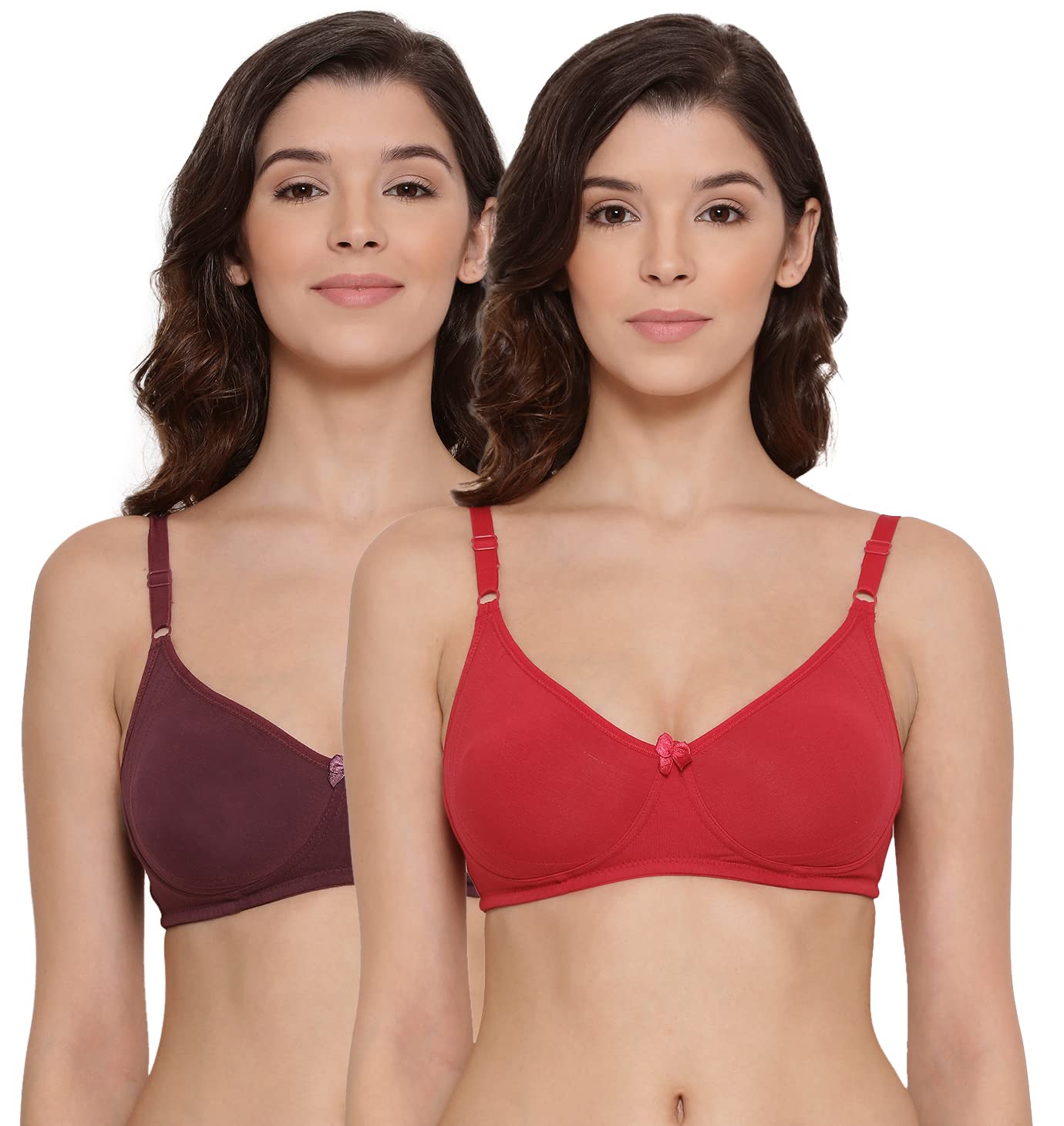 lyra Women's Moulded Encircled Bra(513) Pack of 2 White & Black,30B-picture-0