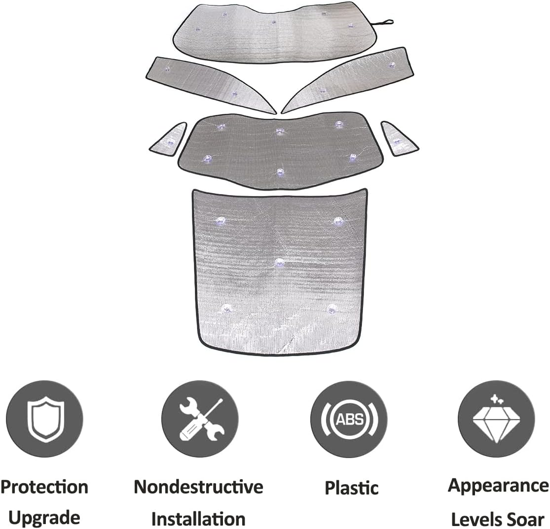 Car Windshield Sunshade, Car Sun Shade Full Rear Window Shades for Chevrolet Corvette C7 2014-2019, UV Rays Sun Visor Protector (Full Window)