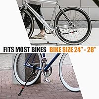 Vista 3 de Soporte ajustable de aleación de aluminio para bicicleta, negro, para bicicletas de 24 a 28 pulgadas