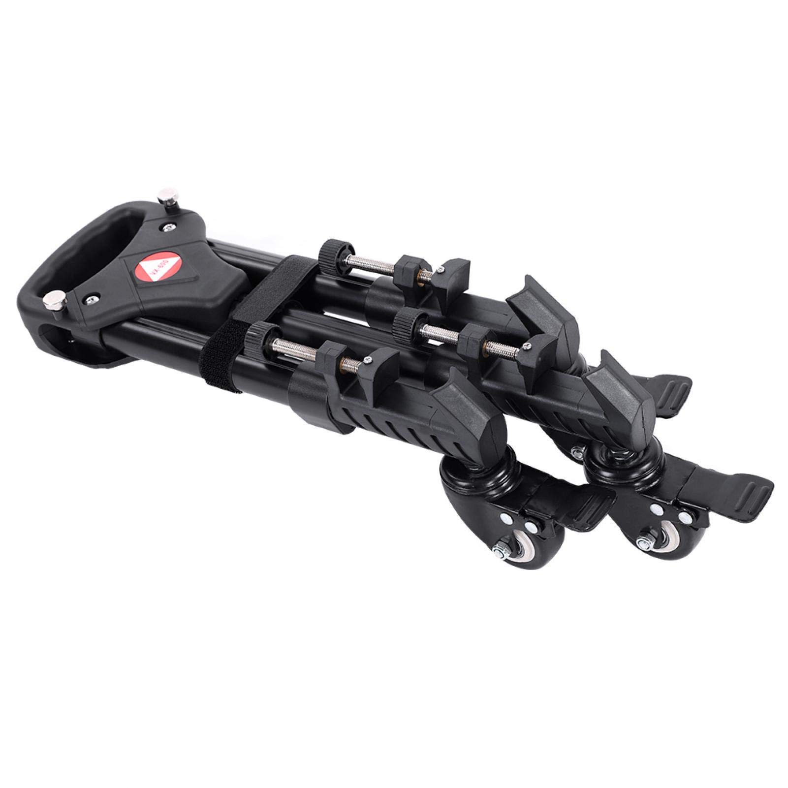 VX-600 Fotografía Trípode Dolly, 3 Trípode Plegable Ruedas Dolly Soportes de Pierna Ajustables Soportes Compatibles para Cámaras, Videocámaras Y Equipos de Iluminación