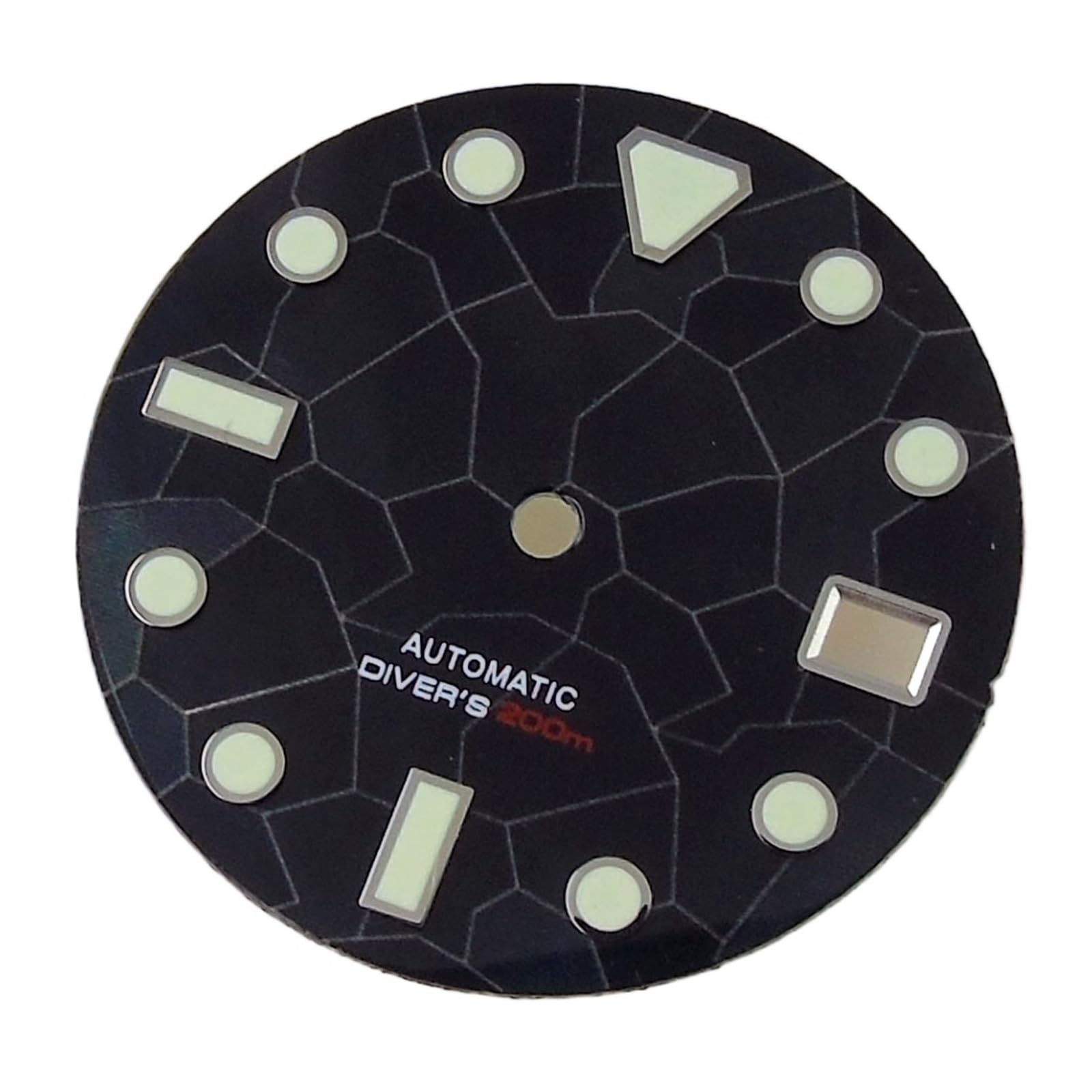 1 szt. 29mm tarcza zegarka z masy perłowej dla NH35 NH36A/4R35/NR36 Movt zielona świecąca datownik akcesoria(MOP black)