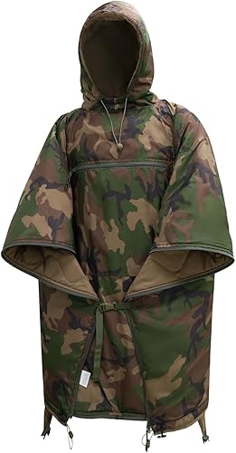 Vista 132 de LOOGU Manta de camuflaje con aislamiento impermeable para acampar al aire libre, senderismo, caza, supervivencia, mochilero, picnic Alpha Green