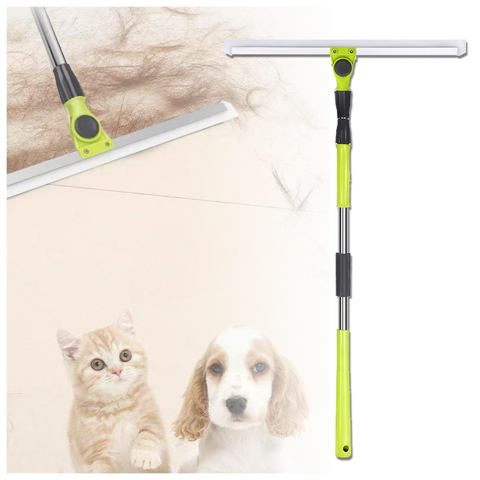Magic Broom Sweeper, con Mango De 130 Cm De Largo Escobilla De Goma para Suelos, Escoba De Silicona para Piso De Concreto,Azulejo De Baño,Small:35×130cm