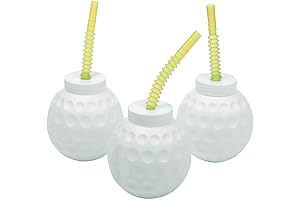 Fun Express Golf Ball Cups with Straw Lids