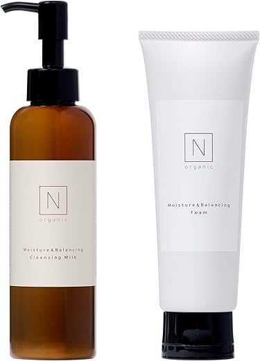 N organic（エヌオーガニック） モイスチュア&バランシング クレンジングミルク 180g & フォーム 100g セット