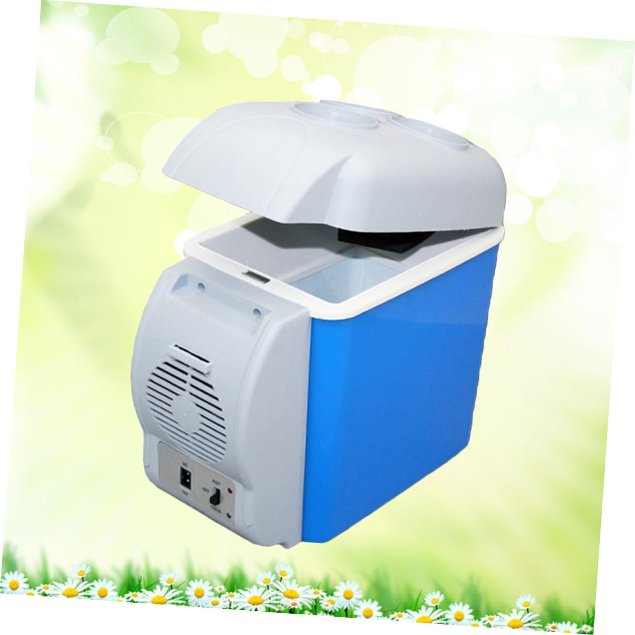 GLEAVI 12v Portable Car Fridge Cooler and Warmer Box Compact Outdoor Refrigerator for Drinks Fruits and Cosmetics for Cars Suvs and Minivans