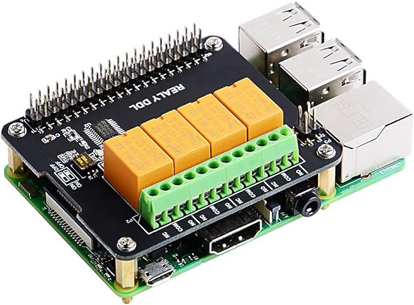 GeeekPi Raspberry Pi Scheda di espansione Modulo relè a 4 canali Modulo relè di Potenza per Raspberry Pi 3B+/3B/2B & Raspberry Pi 4 Modello B (Nessuna Programmazione Richiesta/programmabile) - 2