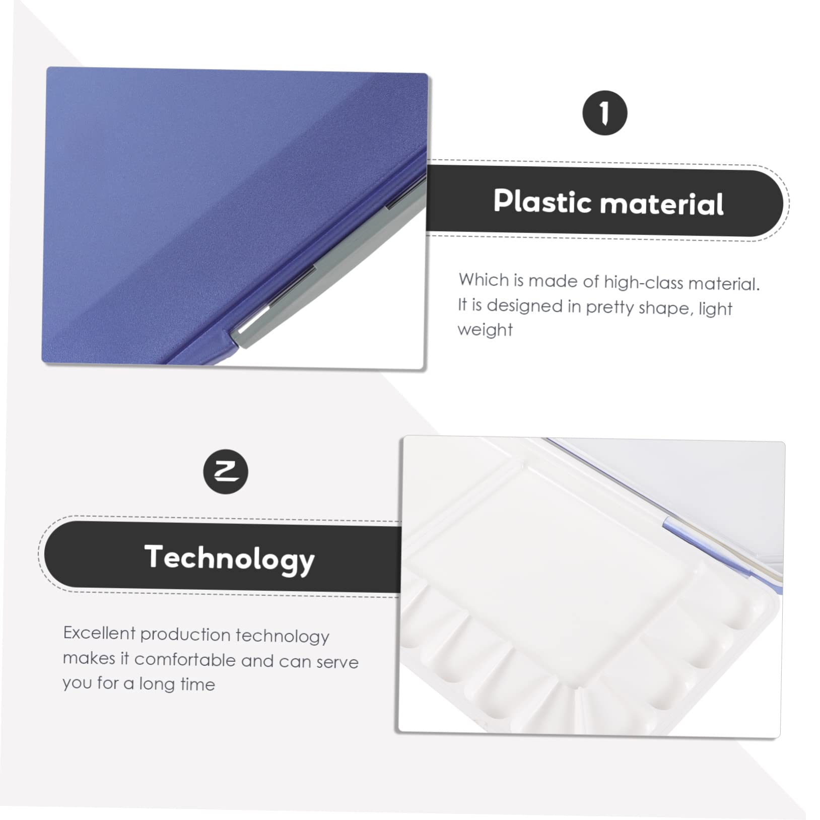 PHENOFICE Essential: Moisture-Protected Watercolor Paint Box Portable Palette Compartments