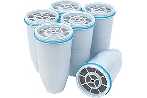 ZeroWater ZR-001 Pure Water Filter Replacement Cartridges: 3 packs of 2 (Total 6 Filters)