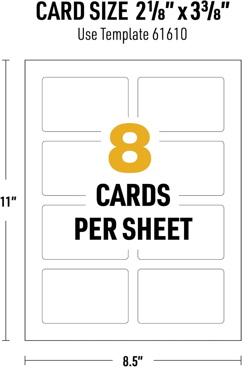 Avery Durable ID Cards, Laser Printable on Both Sides, Blank White, 80 Total, 2.125" x 3.375" (61610)