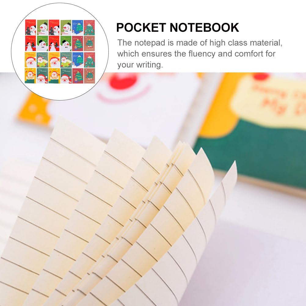 SHINEOFI 48 Pcs Christmas Pocket Book Xmas Journal Diary Notepad Christmas Daily Journal Planner Xmas Cartoon s Memo s Memo Pad Paper - Image 3