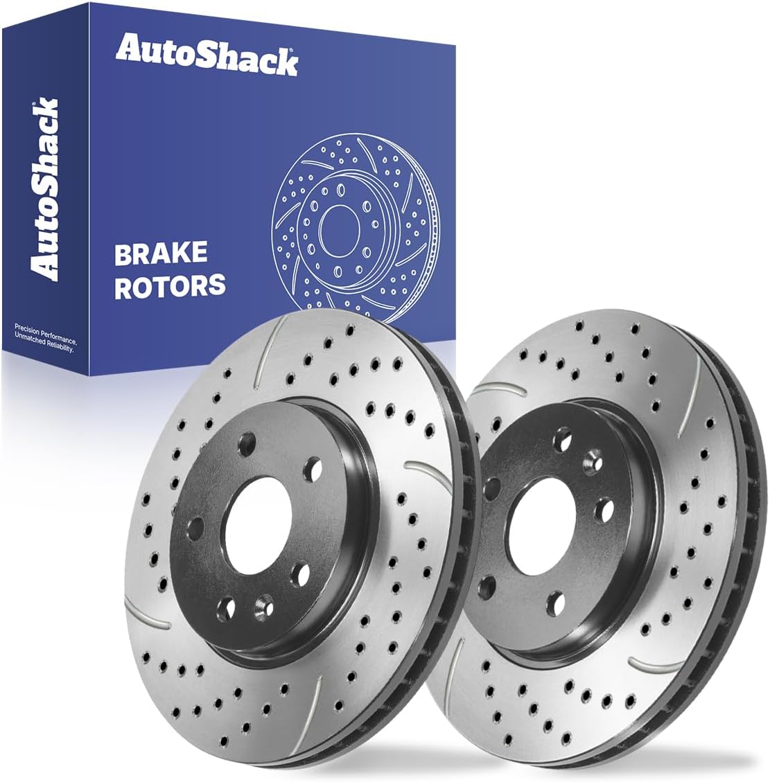 AutoShack Front Vented Brake Rotors 2-PC Set Replacement for 2008-2014 Cadillac CTS 12.44" (316 mm)