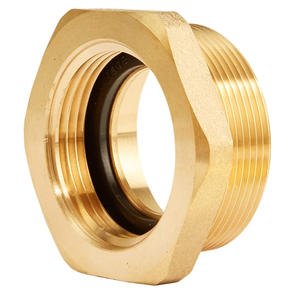 Brass 1 1/2" Female NH to 2" Male NPT Fire Hose Adapter