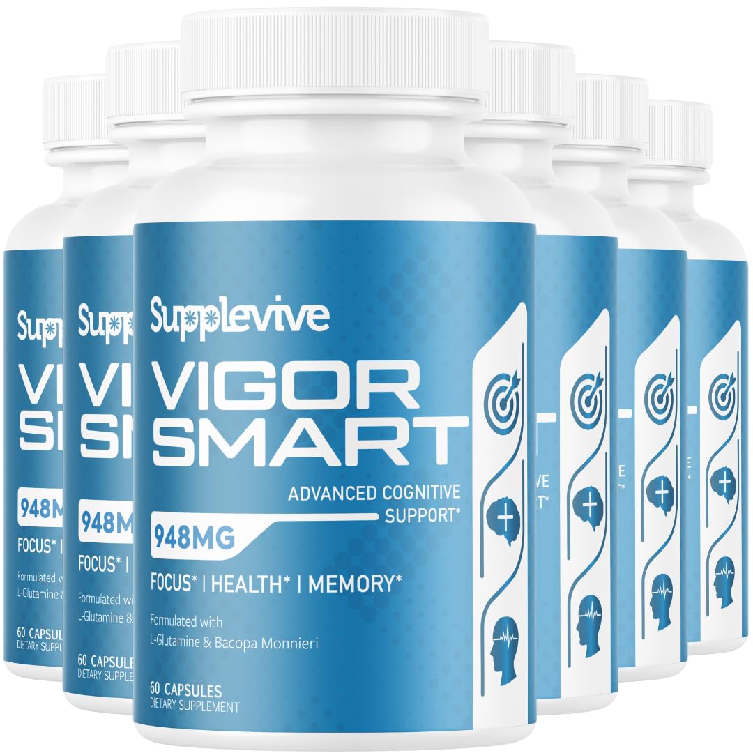 Vigor Smart - Premium Nootropic Brain Supplement 60 Count for Men Women - Focus Capsules for Concentration Brain