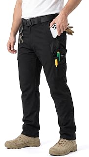 Male Cargo-Hose, Arbeitshose Herren - Arbeitskleidung mit 11 Taschen und verstärkten Kniepartien - Funktionshose mit Stretch für Handwerk und Baugewerbe(L)
