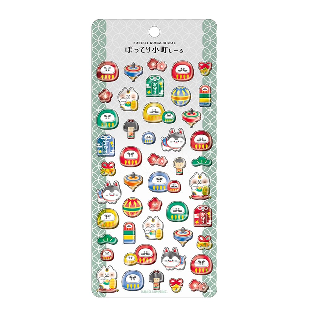 Amazon | カミオジャパン シール ぽってり小町しーる DARUMA 226889