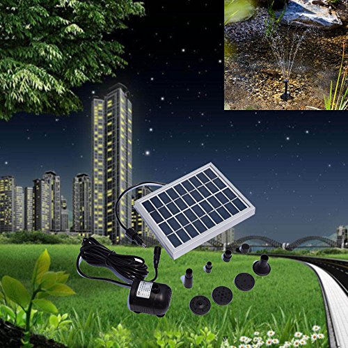 Fronnor 5W Solar Water Pump Landscape Pool Garden Solar Fountains Solar Powered Decorative Outdoor Water Fountains For Small Pond #TOP5
