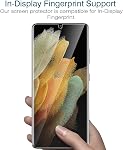 LK 3 Protecteur d'écran Pack pour Samsung Galaxy S21 Ultra, Se guérir soi-même TPU Film, Anti-rayure, Pas de bulle, Sensible au toucher, Support dans l'affichage scanner d'empreintes digitales, Outil d'alignement inclus