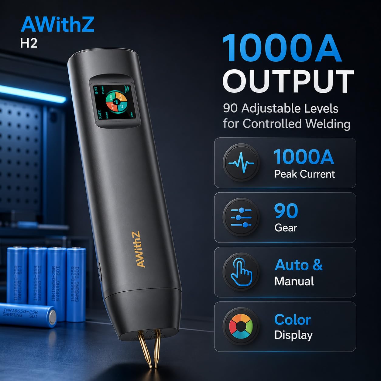 AWithZ BatBattery Spot Welder - 3700W Portable -2