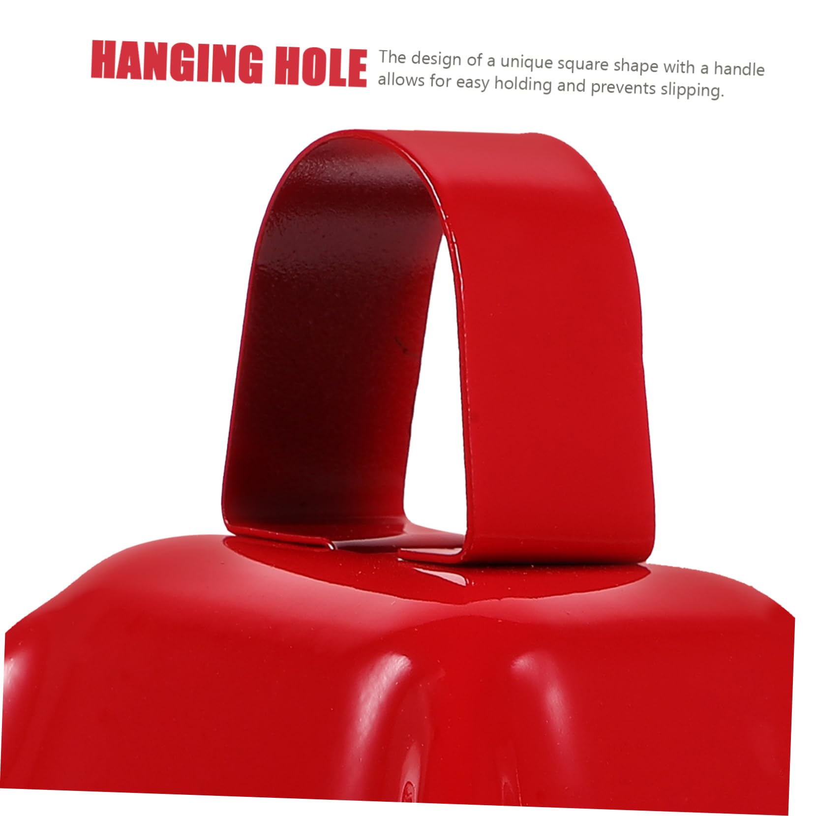 Milisten 2pcs Christmas Jingle Bells Alarm Call Bell Cattle Bell Farm Cow Bells Cheering Bell for Sports Cow Bells Noise Makers Cow Bells with Handle Cowbell Metal Cow Bells Animal Square - Image 4