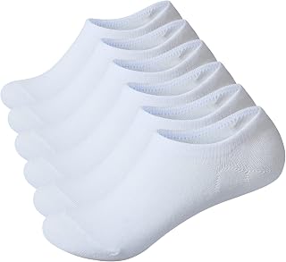 Women's Cotton No Show Socks Thin Low Cut Non Slip Flat Boat Line Socks Invisible Liner Socks 6 Pack