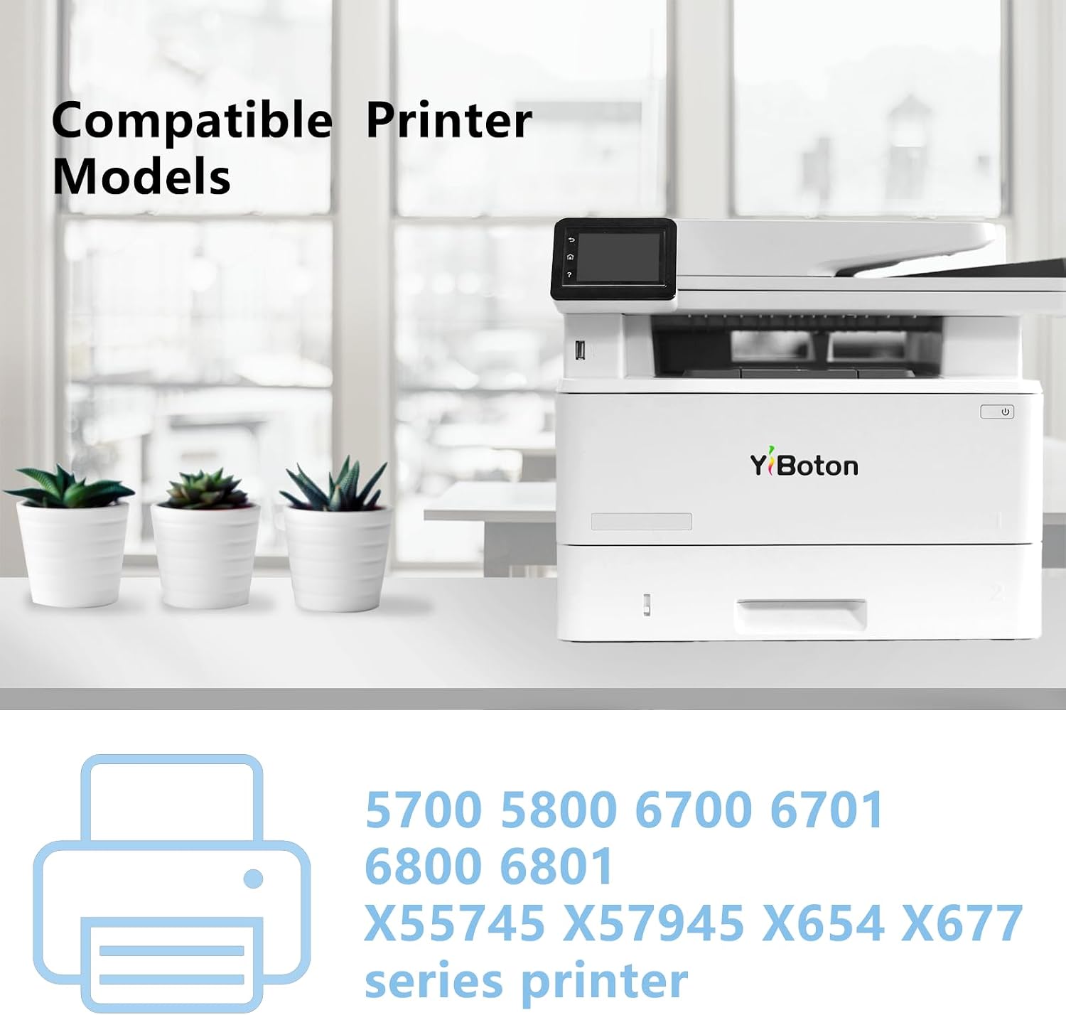 213A 213 High Yield Toner Cartridge W2130A W2131A W2132A W2133A Compatible for HP Enterprise 5700 5800 6700 6701 6800 6801 Printer