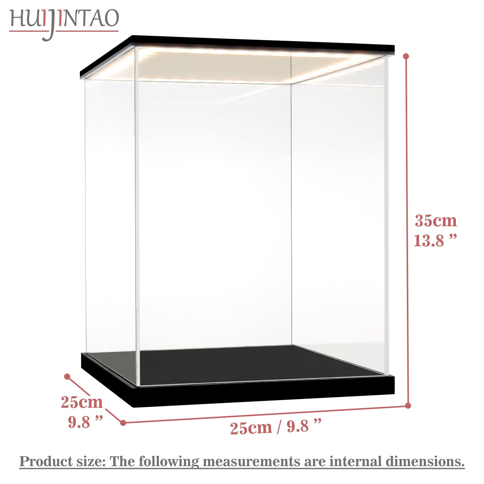 Huijintao Acrylic Display Case with RGBW Color Changing LED Light - Image 2