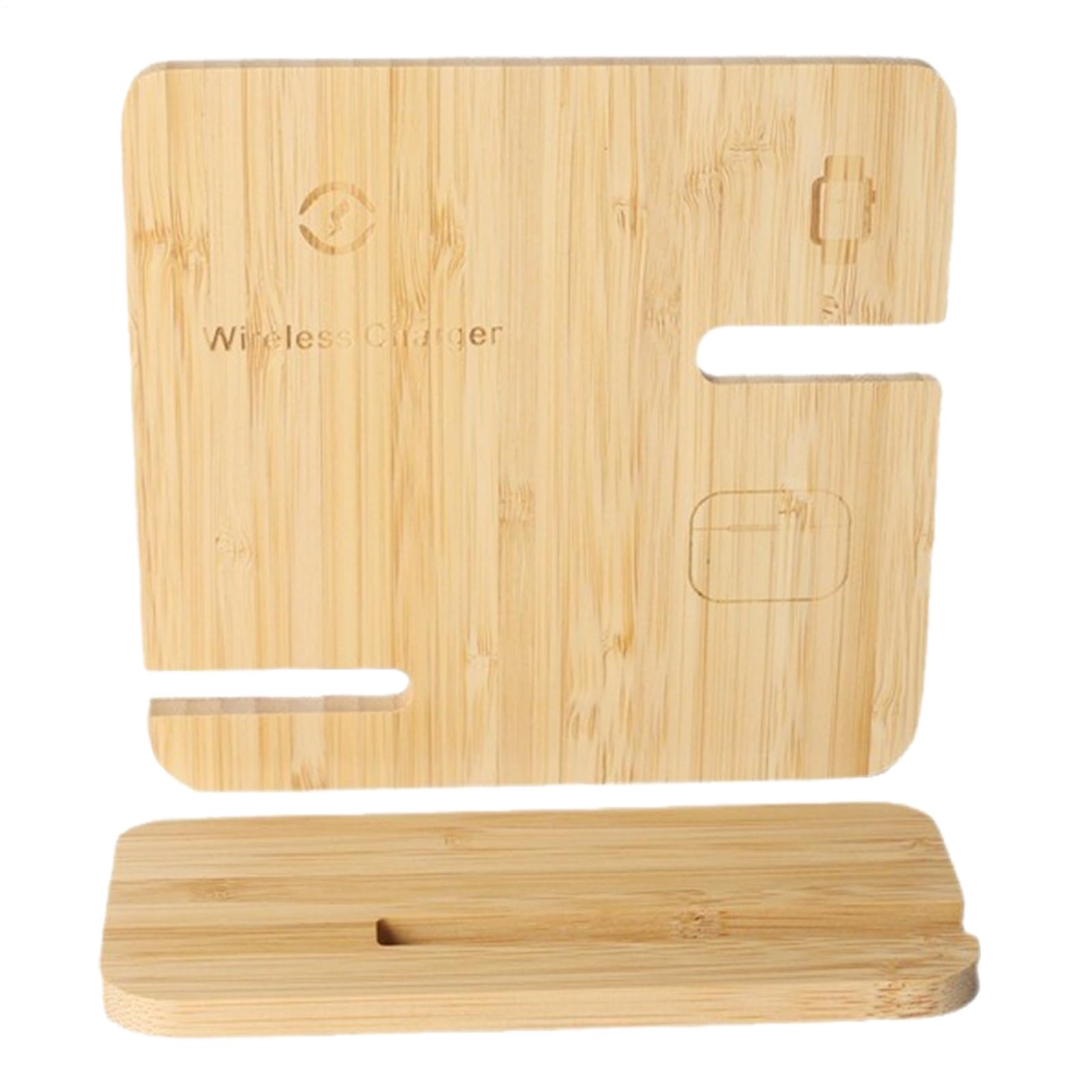 Cargador Inalámbrico de Madera Estación de Carga Portátil