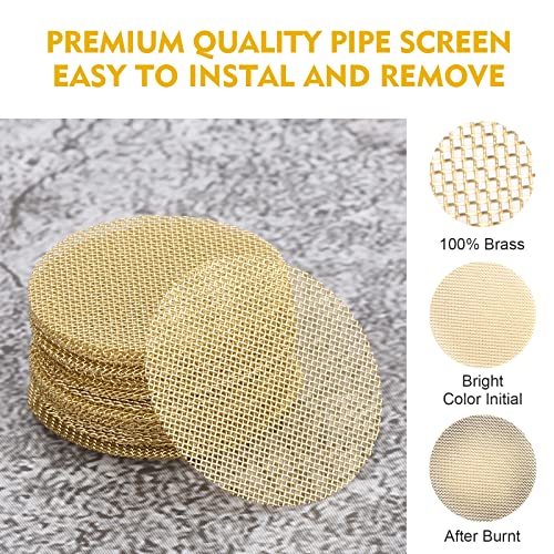 Scotte 200 pcs 3/8 Inch Brass Pipe Screens,9.5mm(0.375in) Metal Pipe Filter Screen with Storage Box - Image 5