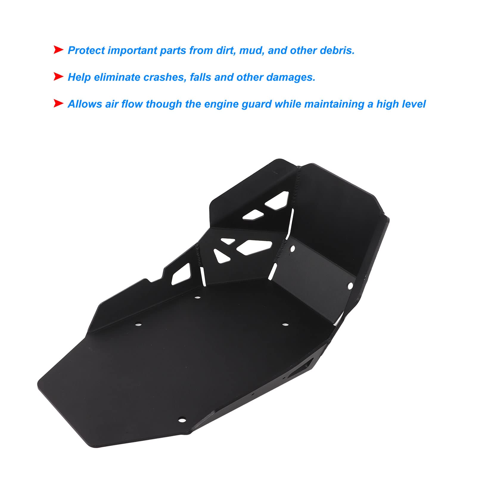 aqxreight Base Motore Moto Protezione Telaio Protezione Piastra Paramotore Acciaio Al Carbonio per 900 GT 2020+ (BLACK)