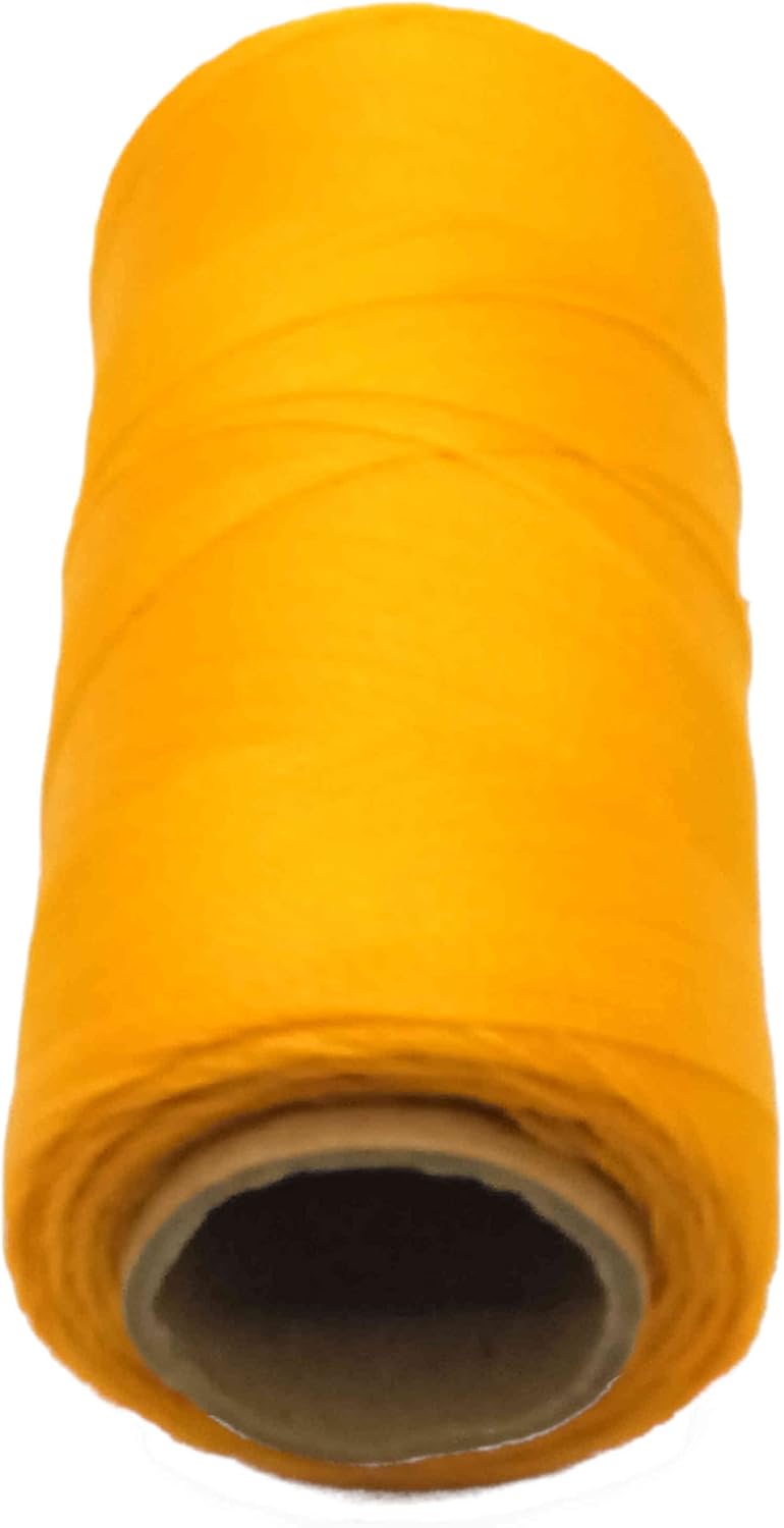 LINHASITA Waxed Thread 100gr / 360 Metres 0.5 mm Thick Polyester Macrame 30 Colours - Intense Yellow, 360 metros / 100 gr - Image 4