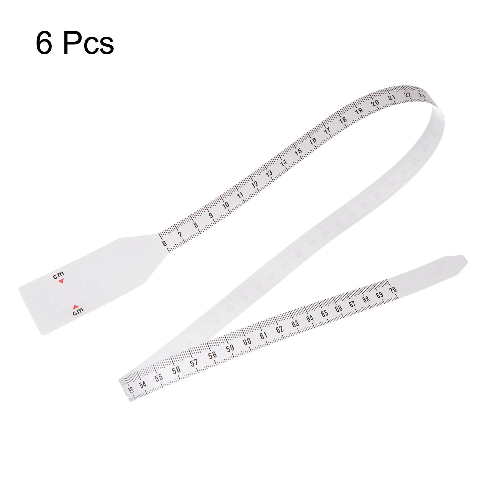 6 Pcs Infant Head Measuring Tape - Soft Plastic Frontal Circumference Ruler For Pediatrics, Up To 56cm