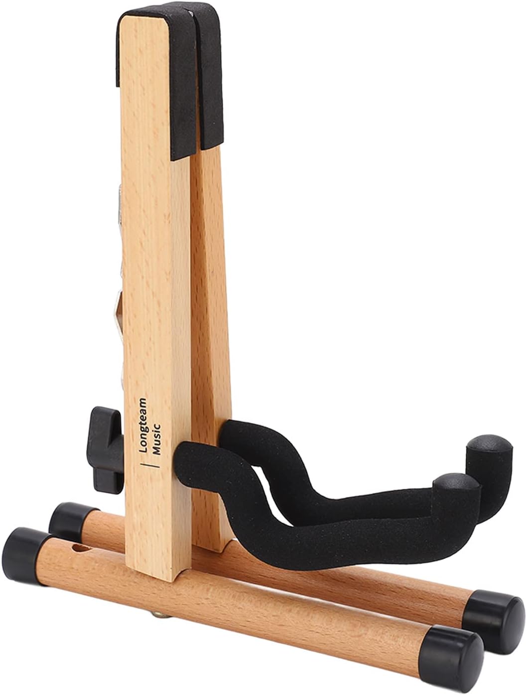 Wood Violin Stand, Wooden Display Holder for Violin Ukulele Mandolin, Folding Detachable Musical Instrument Accessories with Rubber Base, Sturdy Beech Wood Construction for Small S