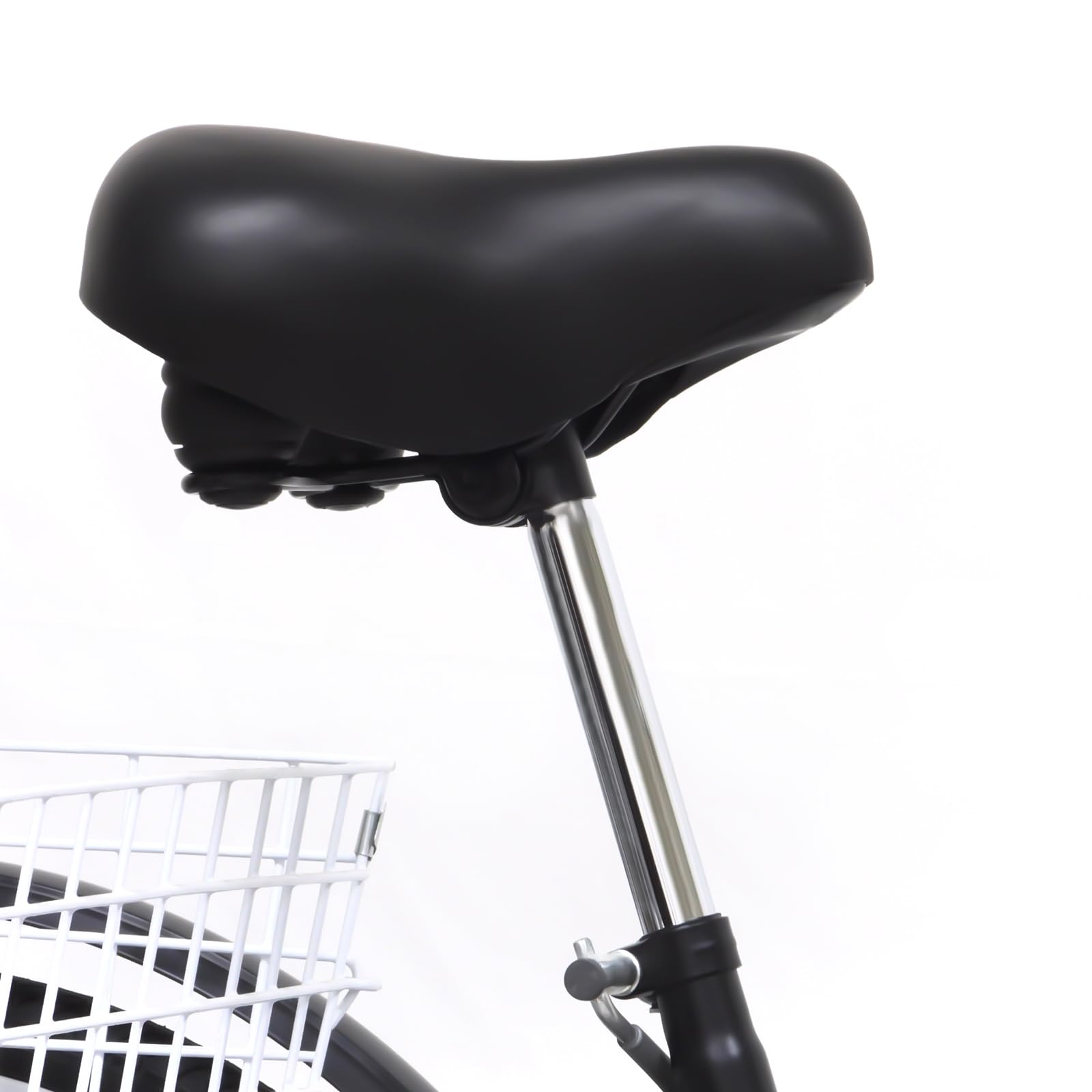 Triciclo adulto 24 pulgadas 3 ruedas 6 velocidad bicicleta triciclo cruiser con cesta y luces para montar a caballo, picnic, ir de compras o hacer otras actividades al aire libre, negro,