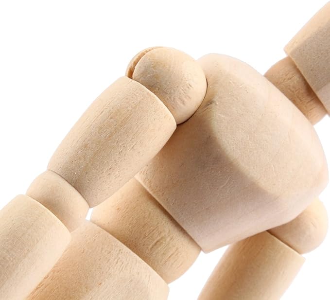 Maniquí de Madera Articulado 11cm para Dibujo y Modelo Artístico miniatura 3