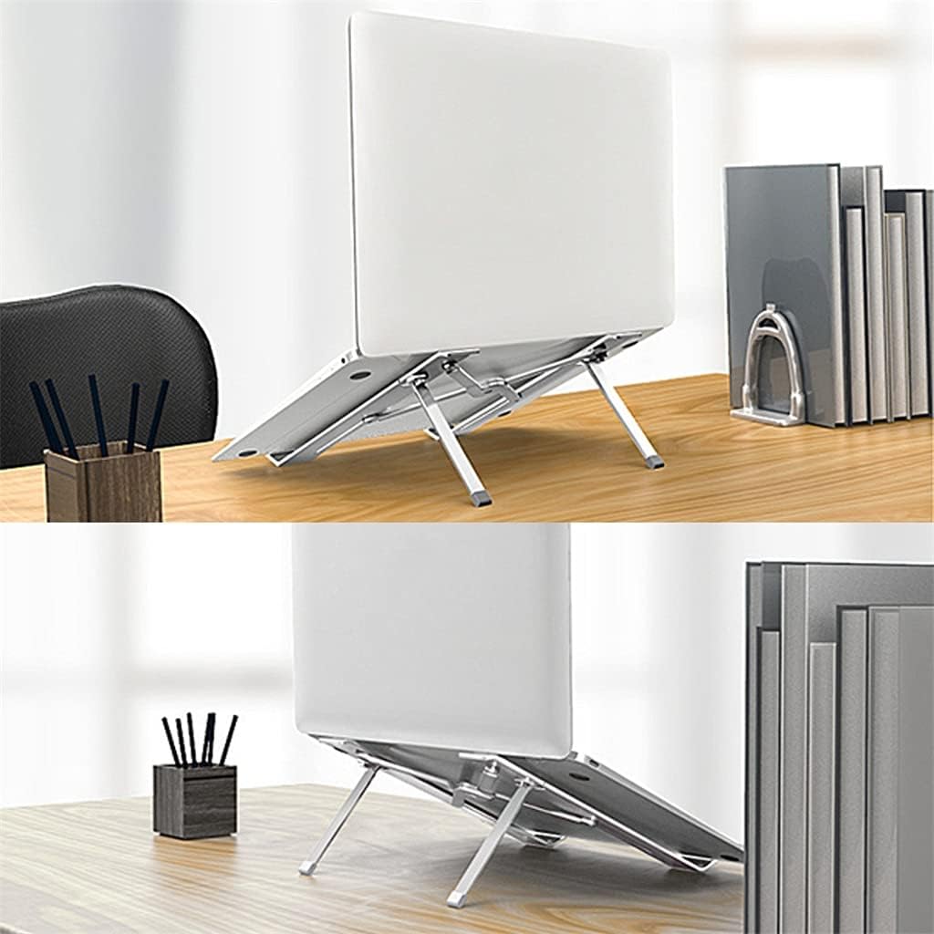 JSEIAJB Foldable Portable Laptop Riser Bracket Aluminum Alloy Tablet Desk Table Holder Notebook Cooling Stand Rack for image 4