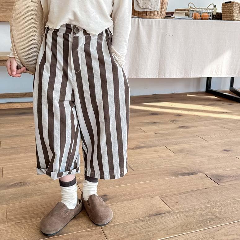 Spring Autumn 6Months-3Years Toddler Thin Cotton Stripe Elastics Pants for Baby Boys and Girls - Image 2