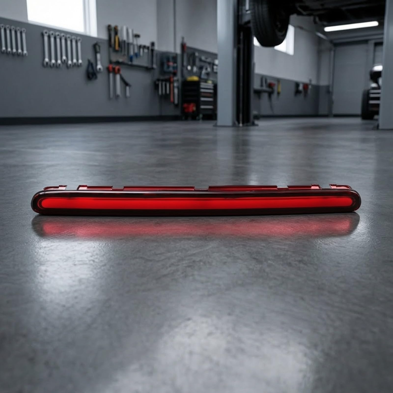 Gralara di Freno a LED Montaggio Elevato per Veicoli Pickup con Alloggiamento Arrotondato Allungato in Mariale E Cablaggio Ingrato atto per Aggiornamento Illuminazione E Ricambio Componenti, Nero