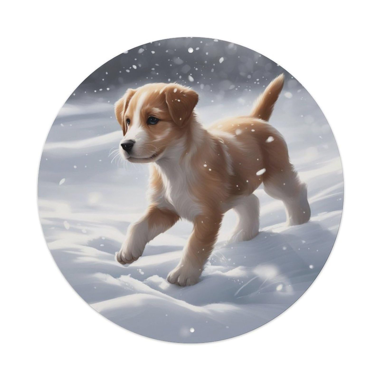 Animal Artwork Austrian Flat Dog Metal Tin Sign