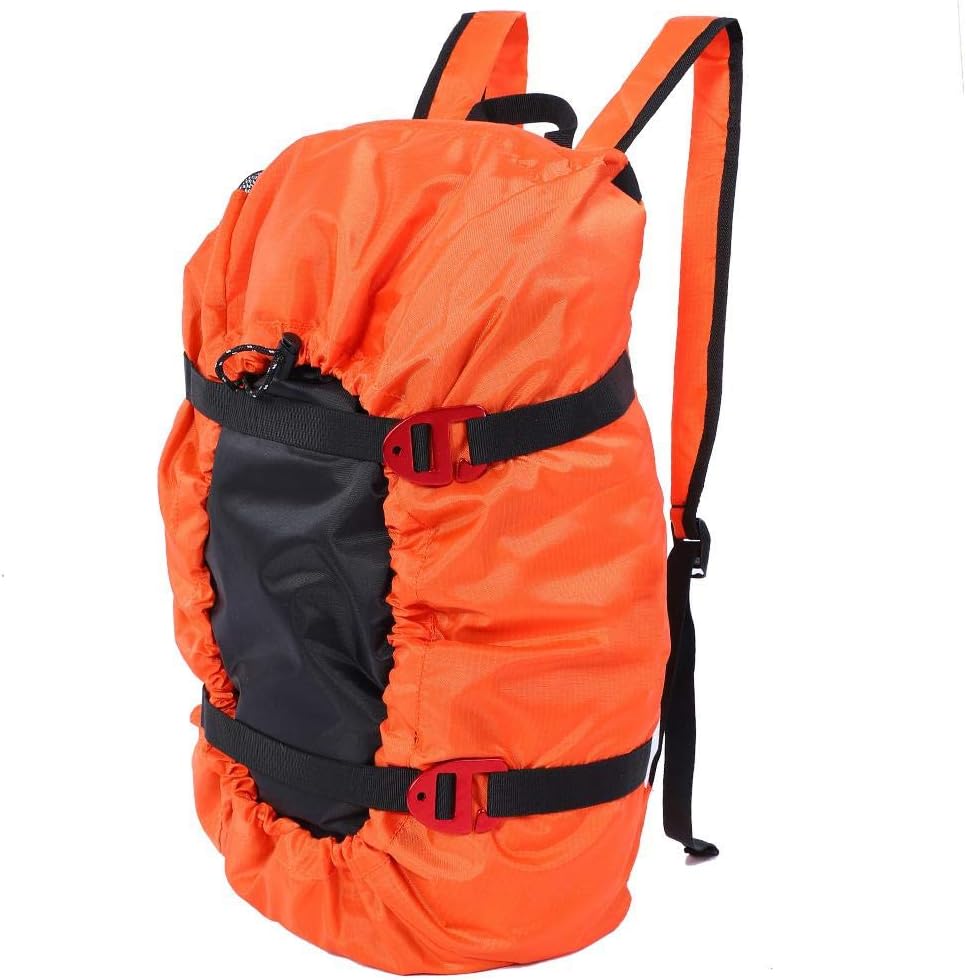 Alomejor Rock Climbing Bag Foldable Water proof Rock Climbing Bag Mountaineering Shoulder Backpack for Outdoor Camping Hiking(24 * 22 * 5cm Orange)