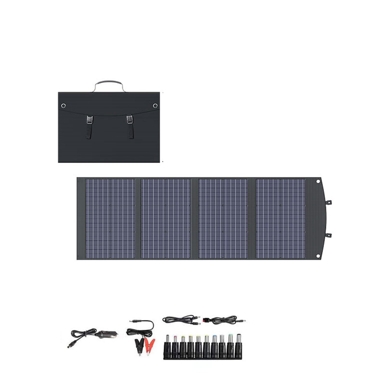Pannello solare portatile da 100 W per centrale elettrica, pannello solare pieghevole da 20 V, caricabatterie solare monocristallino pieghevole da 100 Watt per campeggio, escursionismo e vita fuori re
