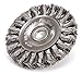 Weiler 17680 Stem Mounted Standard Twist Knot Wire Wheel, 3 1/4" Diameter x 3/8" W, 0.0118", 25000 RPM
