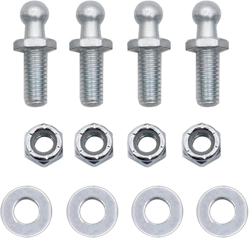 Prisioneiros esféricos para mola a gás YUCHENSHLP 10 mm com rosca 5/16-18 e haste de 1,91 cm – Kit com 4