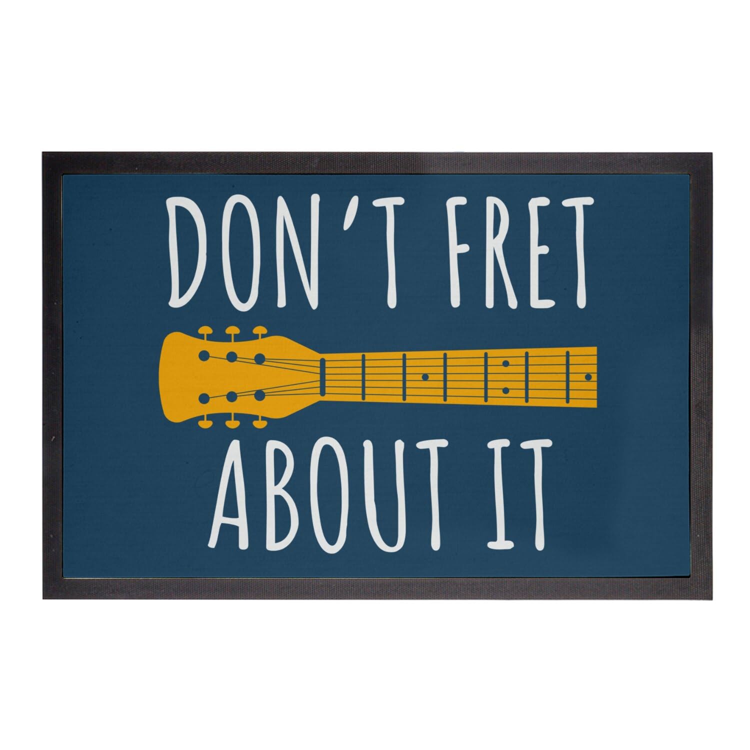 Paillasson guitare bleu 75x50 cadeau idéal pour musicien