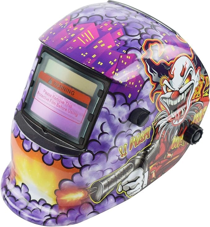 XTRM Auto Darkening Welding Helmet Hi-Tech Grinding CE Approved Solar Power Function Professional Protective Gear Welding Tig Mig Arc Welders Mask Helmet + 5 Lens (Ninja, One) โ image 1