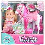 Material: Kunststoff Simba 105732833 - Evi Love Puppe als Prinzessin mit Pferd