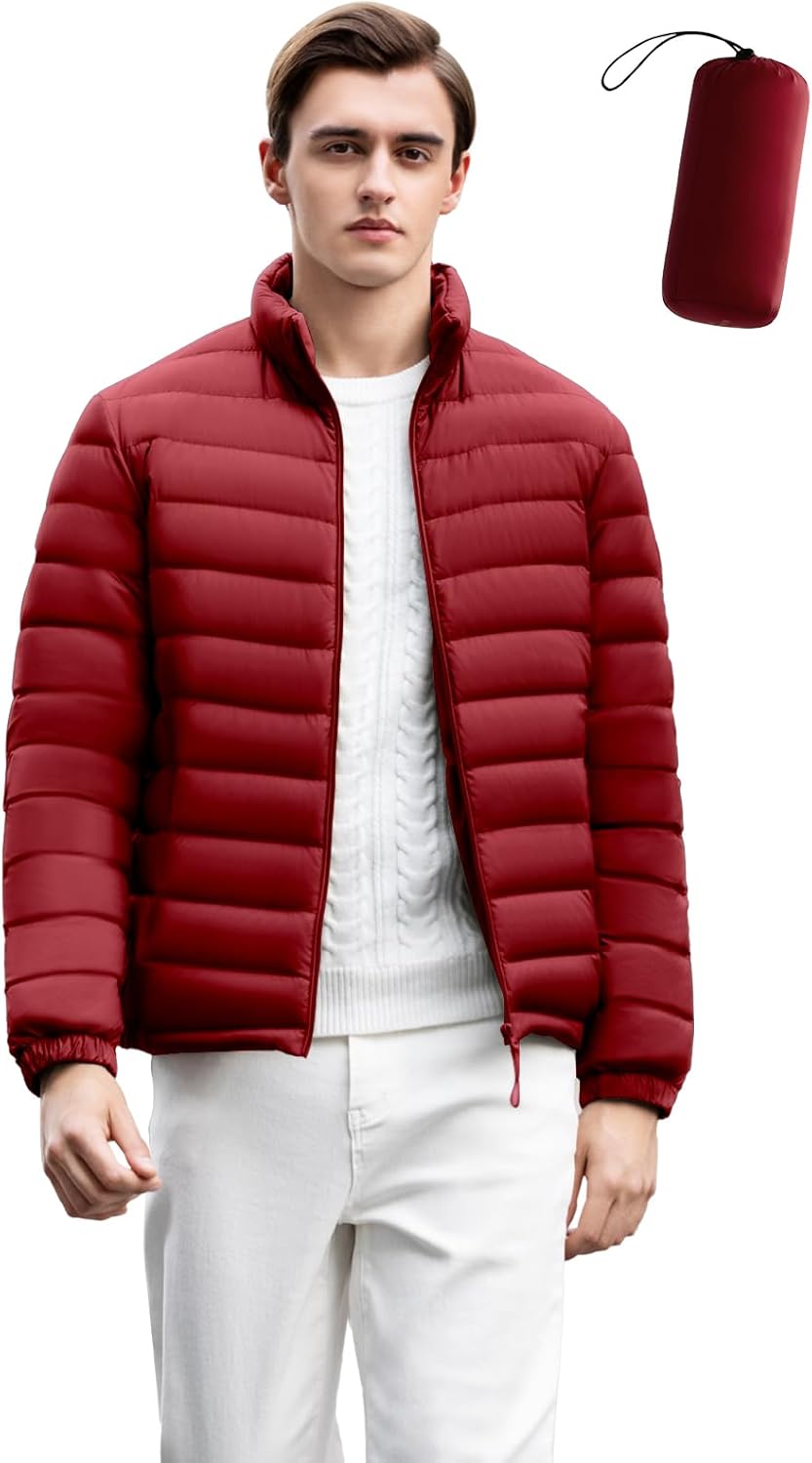 BOSIDENG Lightweight Men's Down Jacket,Water-Resistant Puffer Jacket ...